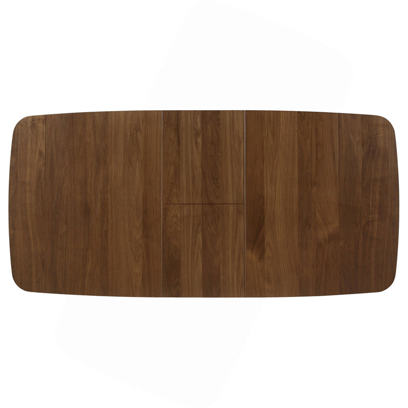 Ensemble de salle à manger 7 pièces en noyer naturel et gris, 7 pièces : table, 6 chaises