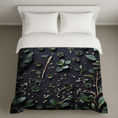 Housse de couette florale Greenery Bedding