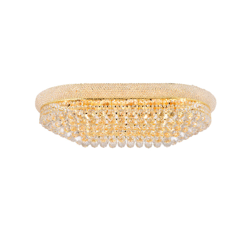 Plafonnier encastré 20 po 18 lumières Devan, Or