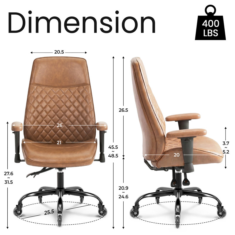 Fauteuil de bureau Camellia, Brun