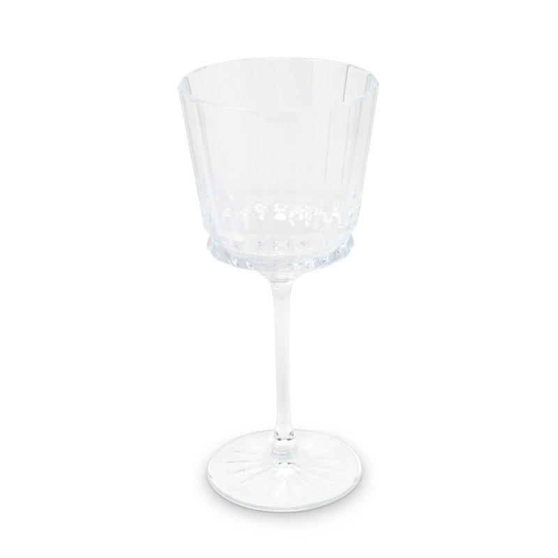Set of 6 Water Glasses Linear Smooth, Clear