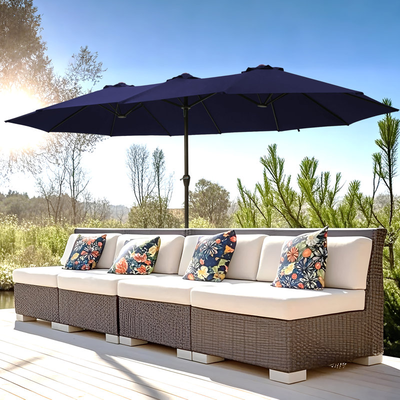 Parasol de marché 15X9Ft, Marine