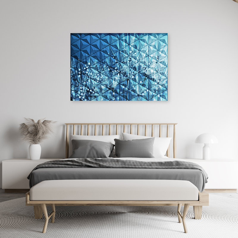 Dandelion In Dew Drops - No Frame Print on Canvas, 60cm H x 90cm W
