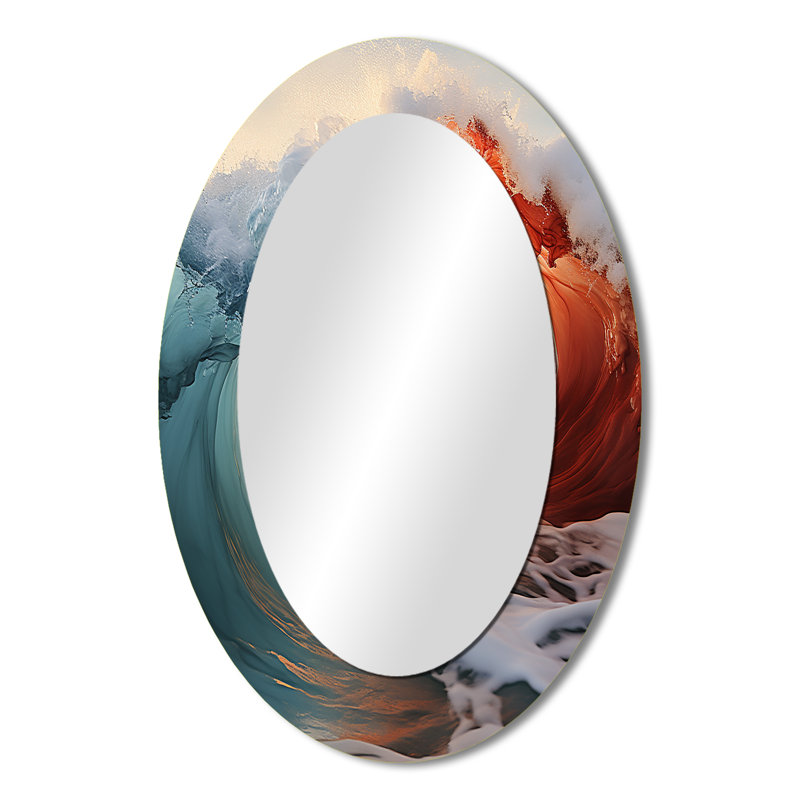 Miroir mural vert et vert, 36 po x 24 po
