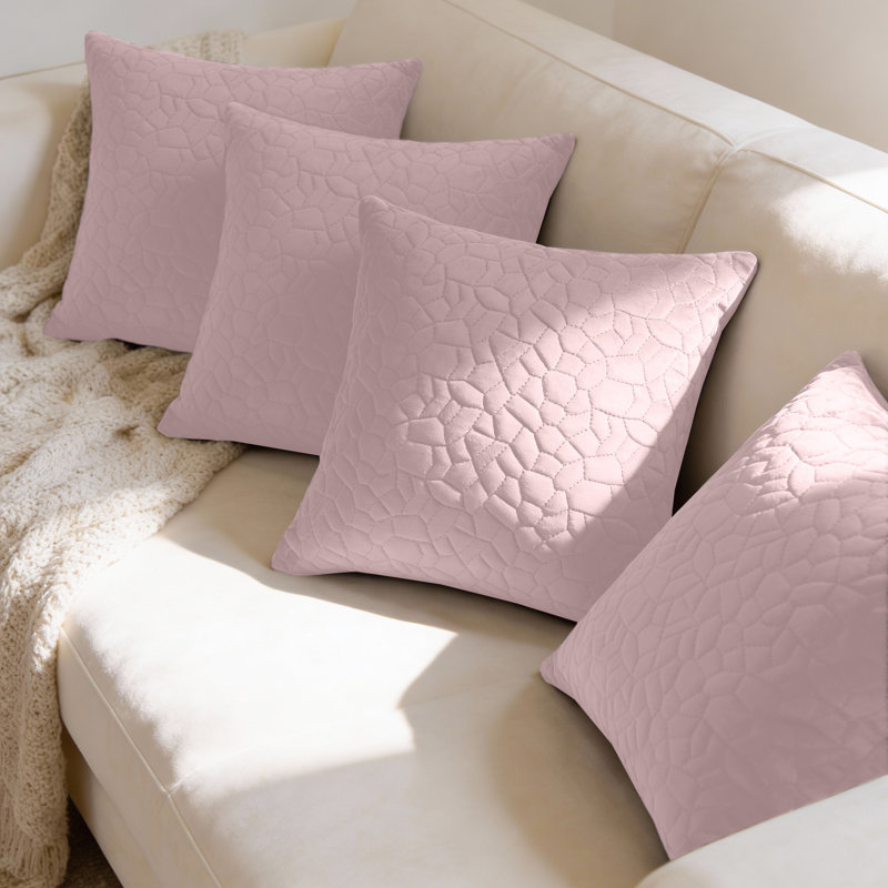 Pebble Cushion Cover-(Pack of 4), Pink