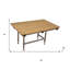 Banc de douche 18 po x 42 po rectangulaire en teck brun