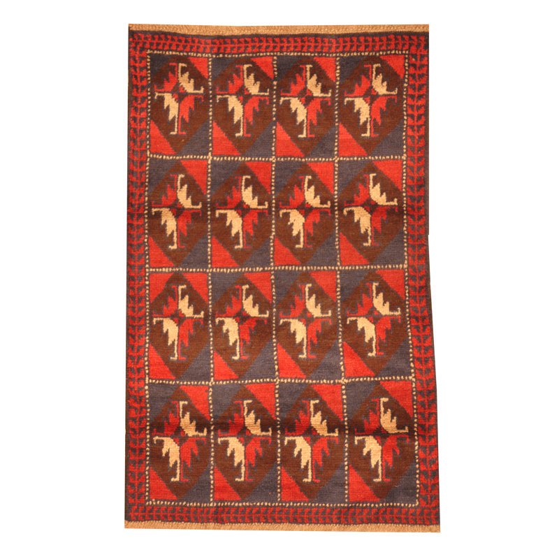 Tapis rouge / brun Hartstein