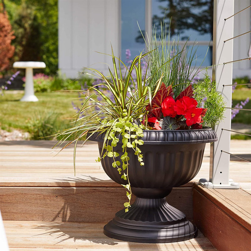 Alaejah Urn Planter, Black