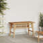 Solid Wood Bamboo Outdoor Bench-1308588024