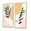 «Botanical Leaf with Pastel Abstract Clouds I», ensemble de 2 peintures-733426941-733426934