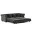 Canapé Chesterfield, canapé-lit gigogne 3 en 1 de 89 po, canapé-lit convertible, canapé-lit très grand, méridienne, canapé en velours 3 places avec repose-pieds mobile, conception capitonnée, gris (ancien numéro de modèle: W1885S00173)-322192256