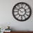 Clocks, 16" Round, Wall Clock, Antique Brown, Transitional