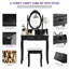 Ensemble coiffeuse avec tabouret et miroir Geoffrey-32005918