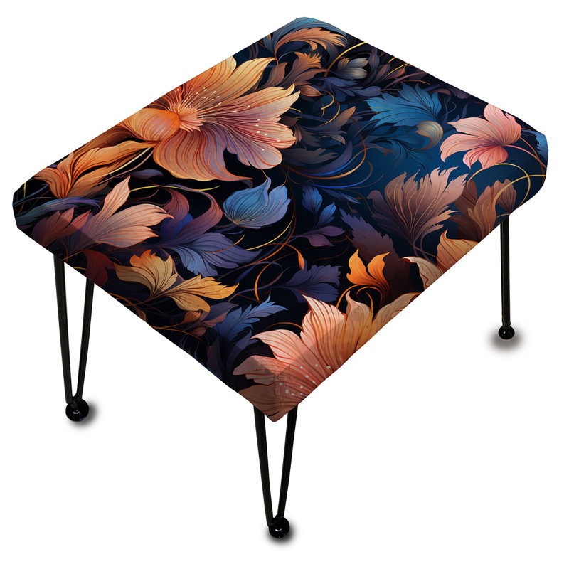 Repose-pieds rectangulaire pêche et bleu Mystic Aura