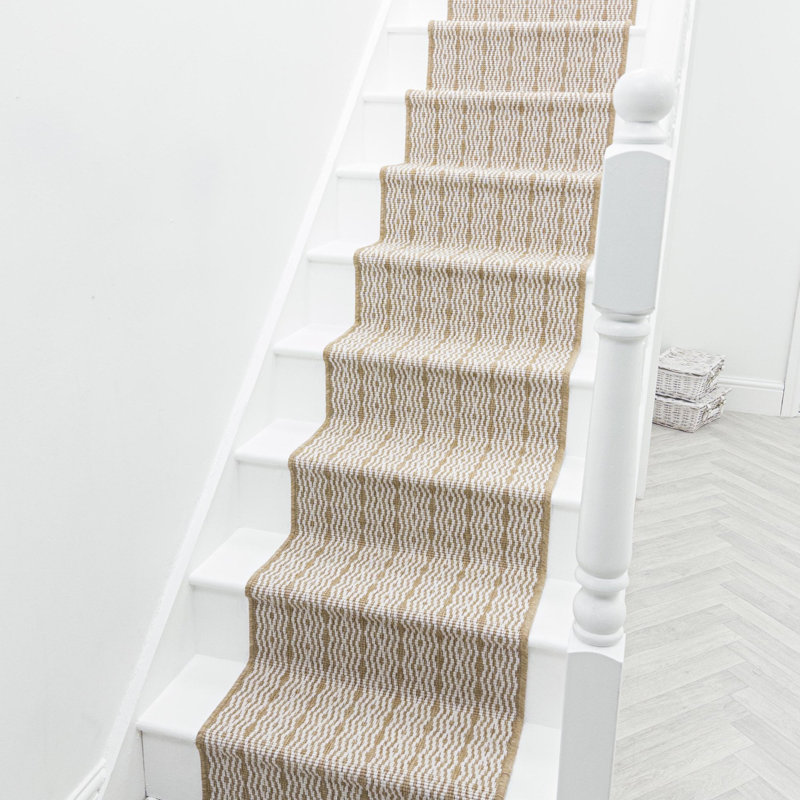 Stair Runner Striped Flatweave Area Rug, Runner 60 x 450 cm