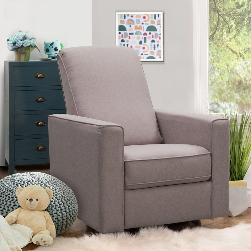 Fauteuil oscillant inclinable et pivotant Abbey, Polyester taupe