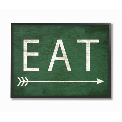 «Eat with Arrow Green» par Daphne Polselli, reproduction d'art textuel sur toile