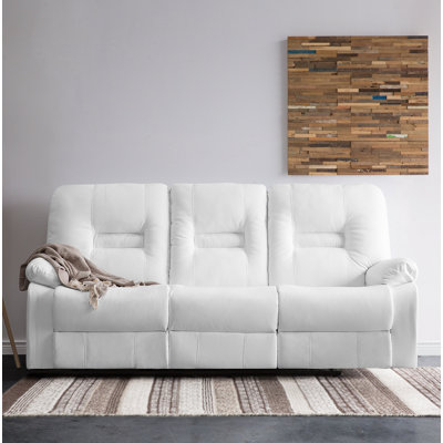 Faux Leather Reclining Sofa