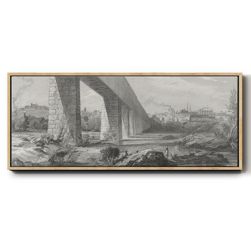 Richmond from the James - toile encadrée, H 8 po x l 20 po