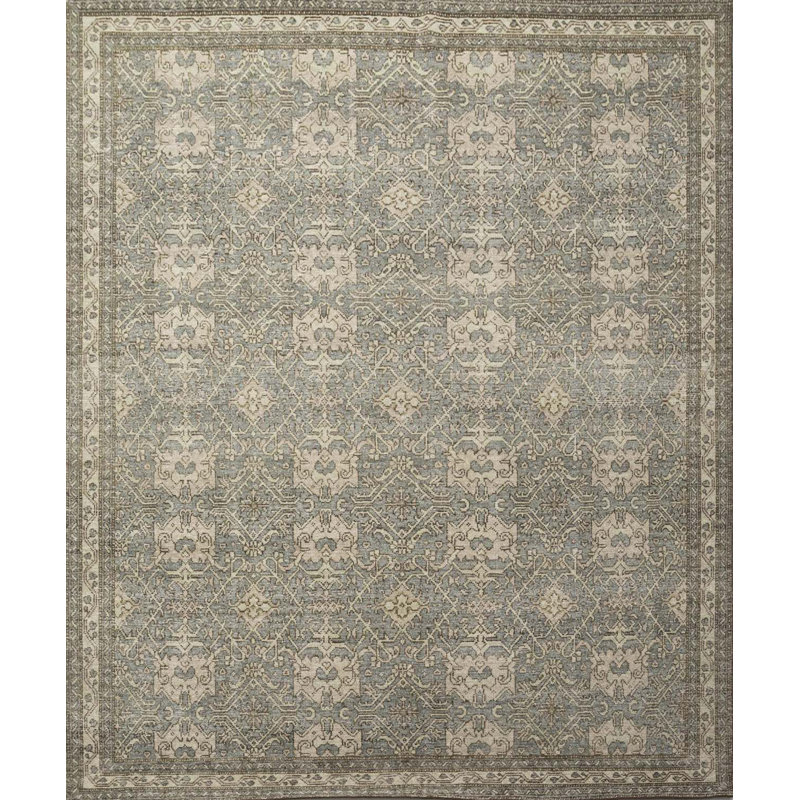 Tapis noué à la main de style rétro Dover