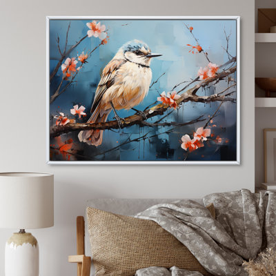 " Winter Birds On Snowdrops Branch "
