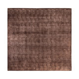 Overdyed One-of-a-Kind 12' 1" X 12' 3" Hand Knotted Area Rug