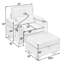 Fauteuils inclinables multifonctionnels avec rangement et port de charge, tissu chenille, style moderne pour la maison