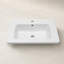 Plateau de meuble-lavabo simple blanc 28 po x 19 po avec 1 trou de robinet et trop-plein (lavabo seulement)