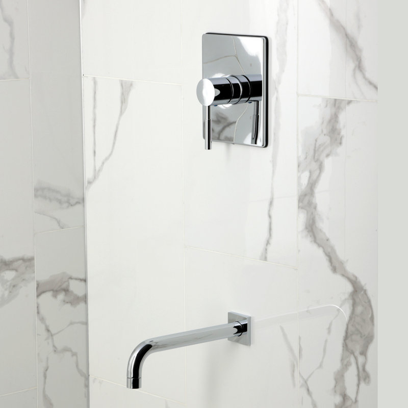 Robinet de baignoire à pression équilibrée à poignée simple Kingston Brass, Polished Chrome