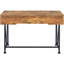 Bureau rustique antique couleur muscade et noir, 3 tiroirs de rangement pour bureau à domicile, bureau brun 3 pièces avec accents, espaces élégants
