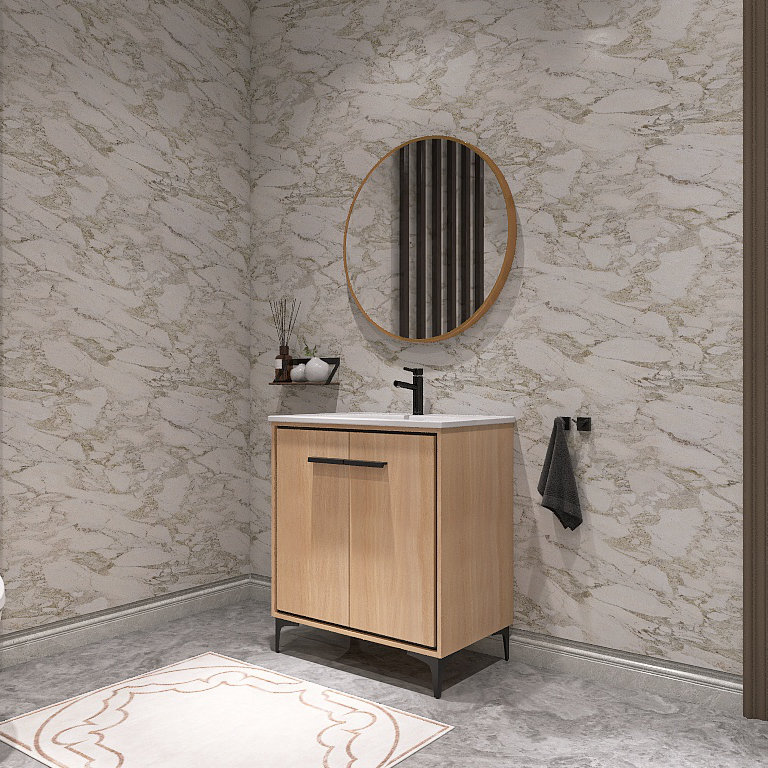 Meuble-lavabo simple avec plateau Cimitrio 30,03