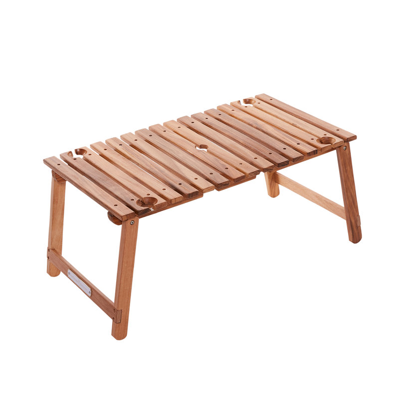 28'' Solid Wood Rectangular Portable Folding Table