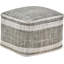 Steel Grey Upholstered Outdoor Ottoman