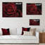 Rose rouge avec gouttes de pluie sur fond noir - impression d'art graphique-1496938181-1552381759