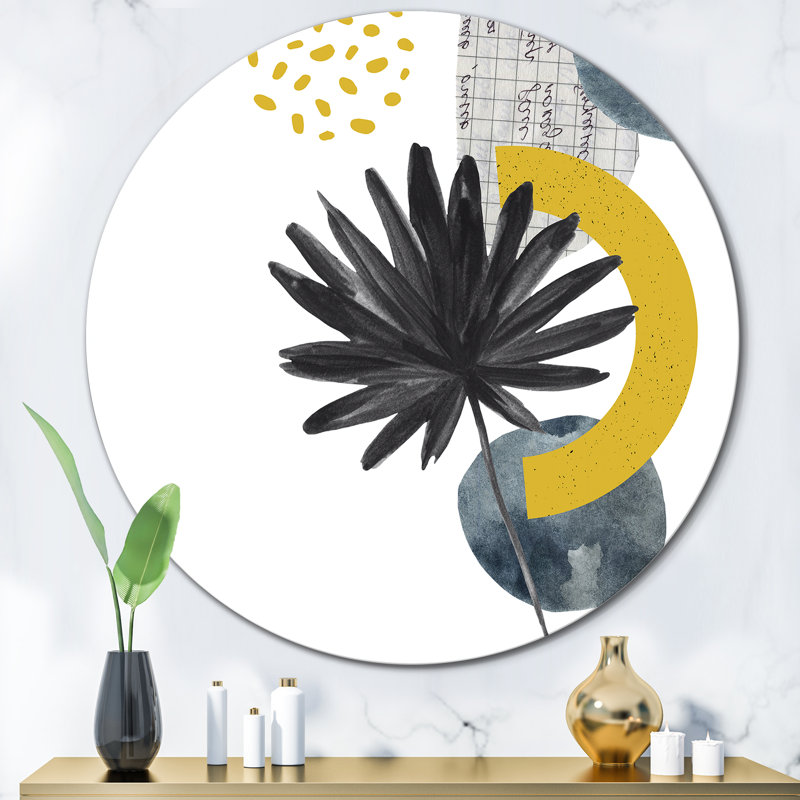 Art abstrait minimaliste scandinave - art mural moderne en métal, H 36 po x l 36 po