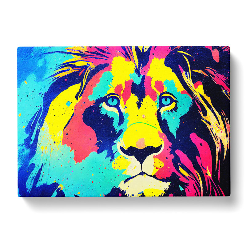 Splashed Lion Vol.6 Abstract - Wrapped Canvas, 35cm H x 50cm W x 3cm D
