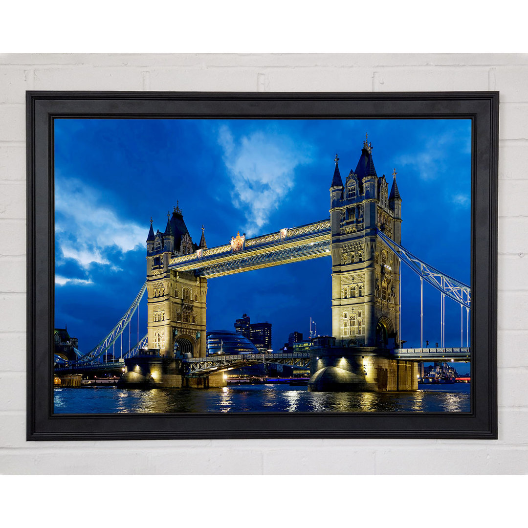 London Tower Bridge Blauer Nachthimmel - Druck