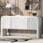 U_STYLE 62.2-Inch Wave-Pattern Console Table With 4 Doors And Adjustable Shelf-367710780