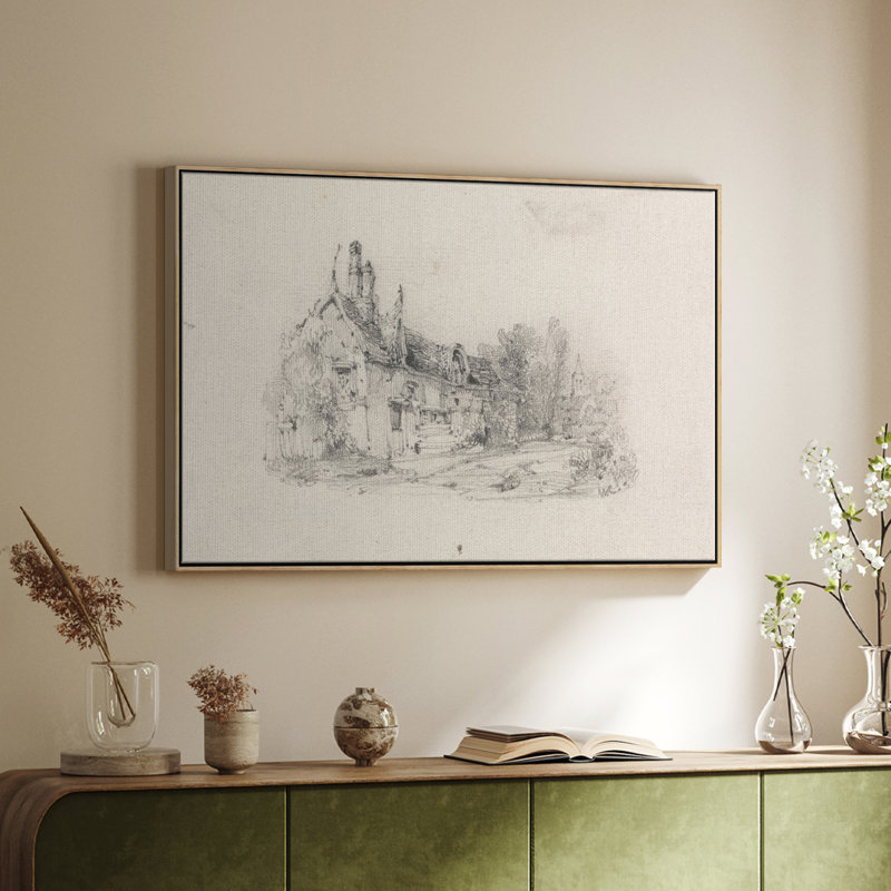 "Croquis rétro - 16ème" sur toile, H 17 po x l 25 po