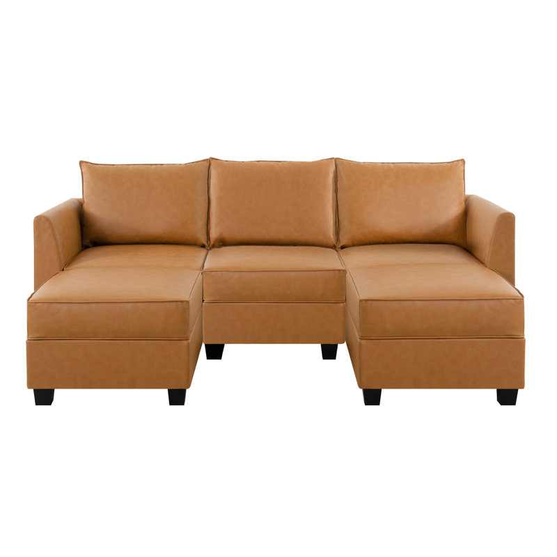Sofa with Double OttomanAir Leather