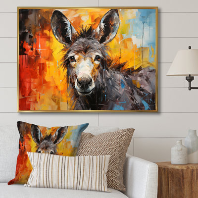 «Grey Donkey Gentle Companion Collage», reproduction sur toile