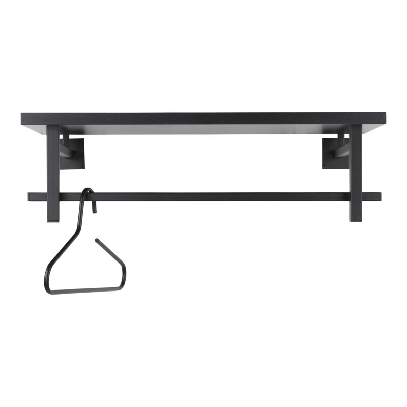Metal Wall Wall Mounted Coat Rack, Black