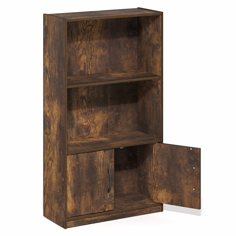 Étagère à livres Furinno GRUEN, (3 tablettes) H 39,5 po x l 21,8 po x P 9,3 po, Bois de pin ambré