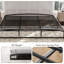 Structure de lit plateforme en métal de 10 po très grand lit, conception arquée, support robuste pouvant supporter 1000 lb, coussins éponge sans bruit, antidérapant, aucun sommier requis, assemblage facile
