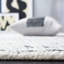 Tapis en laine / coton / polyester touffeté à la main Michall ivoire / noir-479757308