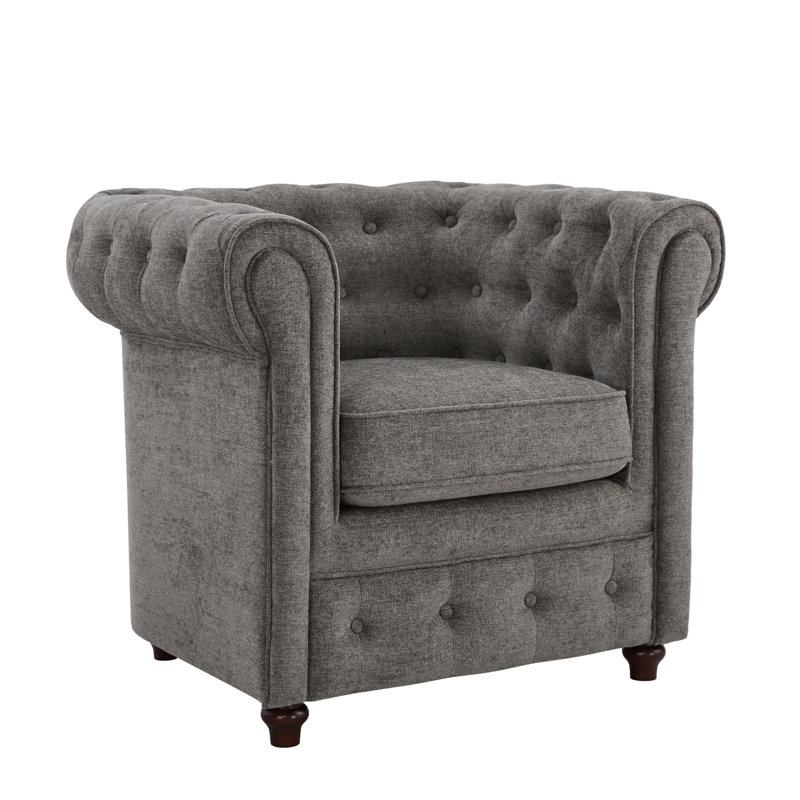 Fauteuil club Chesterfield Camberley, Gris