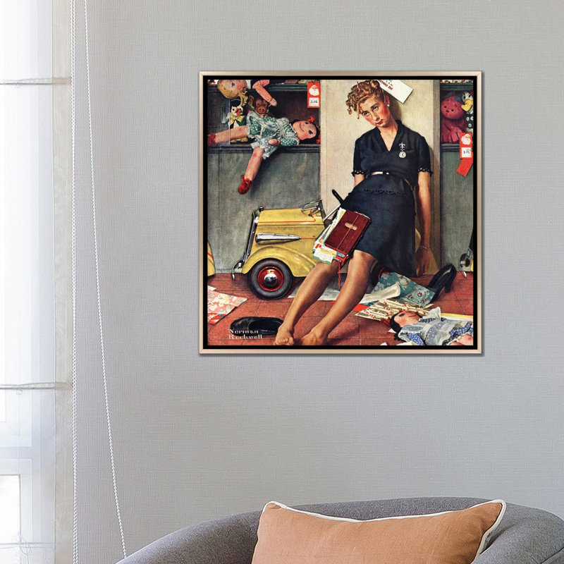 «Santa's Helper», reproduction d'art sur toile encadrée, H 26 po x l 26 po, Impression encadrée sans passe-partout, Champagne