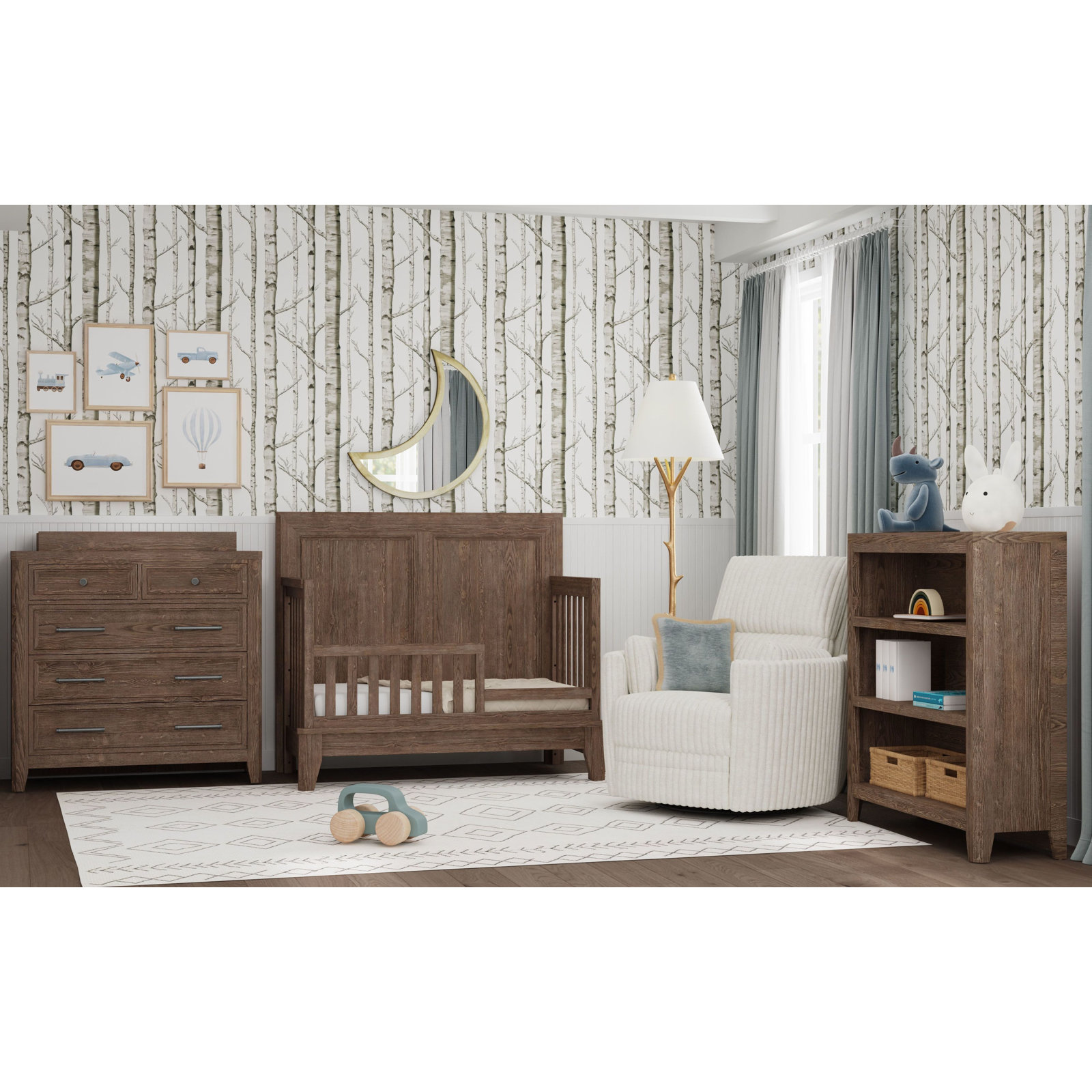 Carlson Solid Wood Changing Topper, Harvest Brown