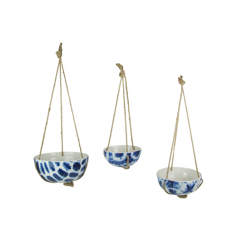 Ensemble de pots à fleurs suspendus 3 pièces Alaynie