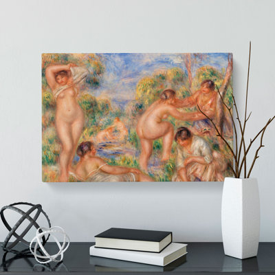 Bathing Group by Pierre-Auguste Renoir - Wrapped Canvas